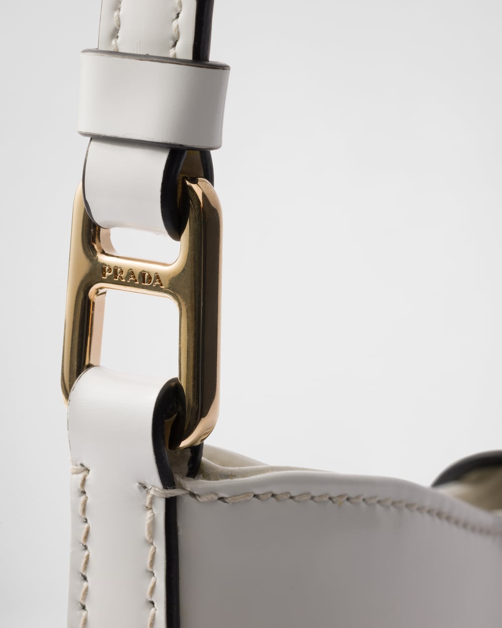 Prada Cleo Brushed Leather Shoulder Bag With Clasp Closure - Image 6